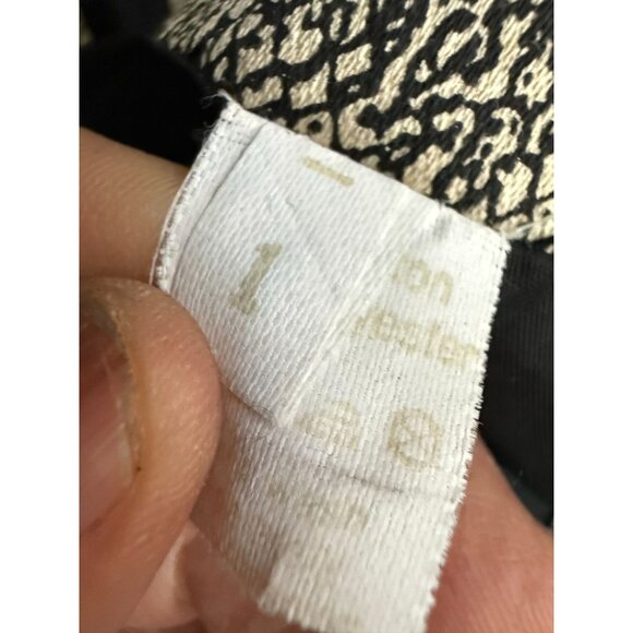 Textured Vest Button Front Sleeveless Snake Animal Print Women's Beige Black 1 - Picture 5 of 8